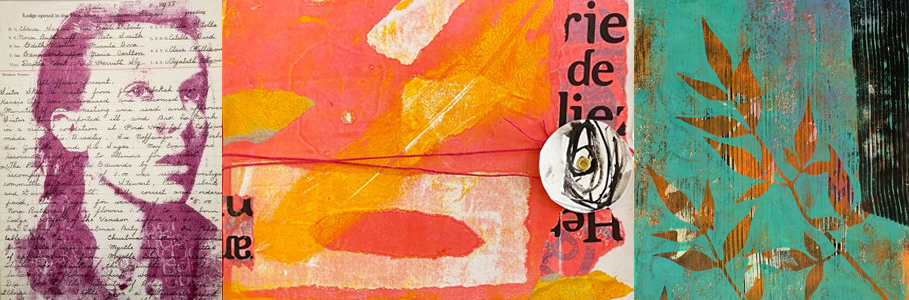 Workshop Monoprints maken met de gelli plate bij Galerie Kunstproeven